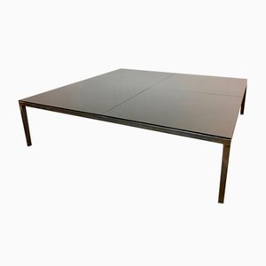 Large Handmade Coffee Table in Glass and Aluminum