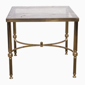 Vintage French Coffee Table in Brass and Glass, 1960s