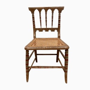 Antique English Side Chair with Moorish Styling