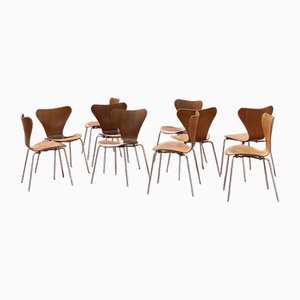 Danish Dining Chairs by Arne Jacobsen for Fritz Hansen, 1960s, Set of 6