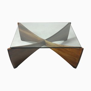 Mesa Mid-Century moderna cuadrada atribuida a Mobília Contemporânea, Brasil, años 50