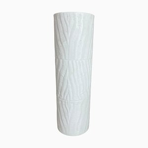 Grand Vase Op Art en Porcelaine par Martin Freyer pour Rosenthal, 1970s