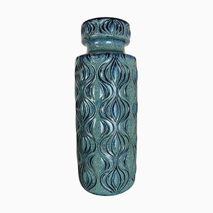 Vase Vintage Turquoise en Fat Lava de Scheurich, 1970s