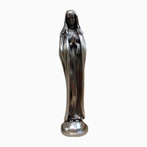 Silver Plated Madonna Statue, 1970s