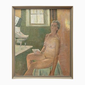 Constance Parish, Self Portrait, 20th Century, Oil on Canvas, Framed