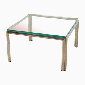 Vintage Steel and Glass Coffee Table, 1960s