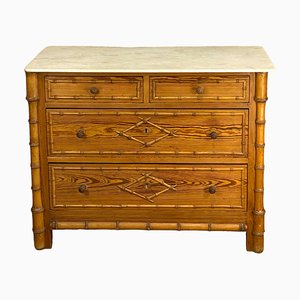 Antique Bamboo Chest of Drawers in Wood, 1890