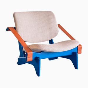 Blue Jumbo Lounge Chair by Olof Ottelin for Keravan Stockmann Finland, Late 1950s