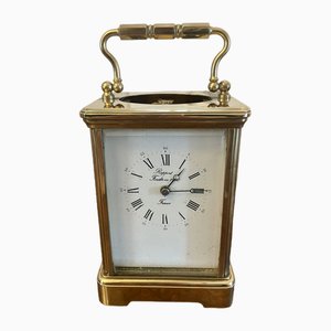 Grande Horloge de Carrosse Victorienne en Laiton, 1890s