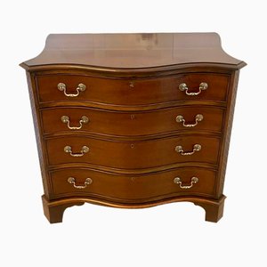 Edwardian Mahogany Serpentine Shaped Chest of 4 Drawers, 1900s