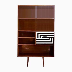 Polish Bookcase with Op Art Motif, 1970
