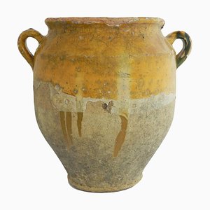 Antique French Confit Pot Jar in Terracotta, 1890s