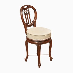 Walnut Revolving Dressing Chair
