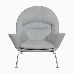 Oculus Chair in Grey Fabric by Hans Wegner for Carl Hansen & Søn