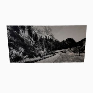 Montaña en blanco y negro, años 60, grande Lámina fotográfica