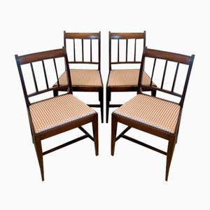 Antique George III Mahogany Dining Chairs, 1800, Set of 4