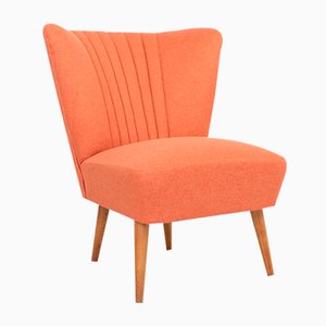 Clubchair with Orange Upholstery, 1960s