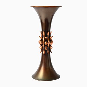 Hand-Crafted Copper Vase by Károly Will, 1970s