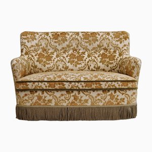 Dänisches Vintage 2-Sitzer Sofa aus Buche & Velours, 1960er