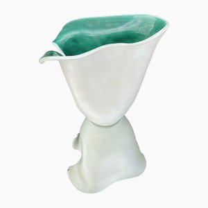 Green and White Vase from Elchinger, 1950s