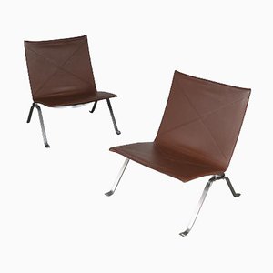 Danish PK22 Chairs by Poul Kjaerholm for Fritz Hansen, 1980, Set of 2