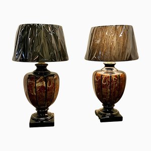 Italian Marble Table Lamps, 1960s, Set of 2