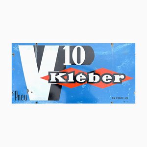 Doppelseitiges Vintage V10 Kleber Schild, 1968