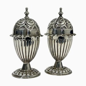 Small English Silver Shakers by John Gallimore, 1893, Set of 2