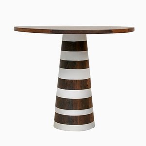Thuthu Table with Painted Stripes by Patty Johnson for Mabeo