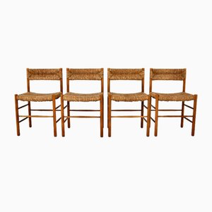 Dordogne Chairs attributed to Charlotte Perriand for Sentou, 1950s, Set of 4