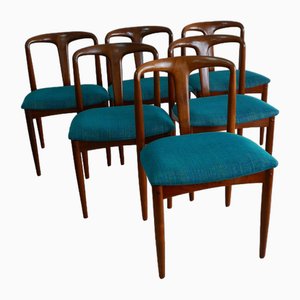 Juliane Chairs in Teak by Johannes Andersen for Uldum Mobelfabrik, Denmark, 1970s, Set of 6