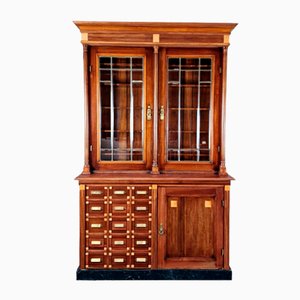Art Deco Apothecary Cupboard in Mahogany and Marble, 1909