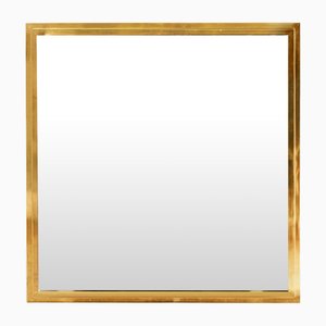 Large Mirror with Brass Frame, 1970s