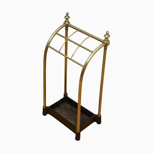 English Victorian Brass Umbrella Stand, 1880