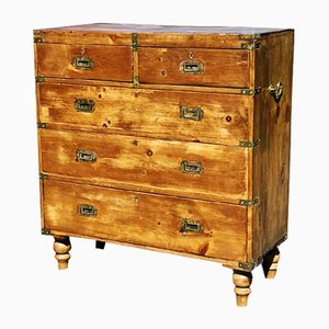 Pine Chest with Brass Handles