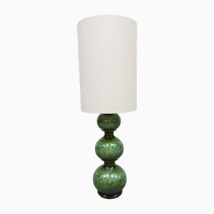 Lámpara de mesa Bubble vintage de cerámica verde de Kaiser Idell / Kaiser Leuchten, años 60