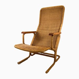 Rattan Chair by Dirk van Sliedregt for Gebroeders Jonkers, 1960s
