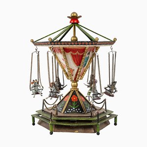 Carrousel Musical en Bronze Émaillé, 1800s