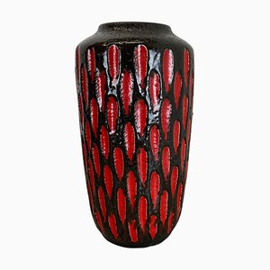 Große Fat Lava Strawberry 517-38 Bodenvase von Scheurich, 1970er