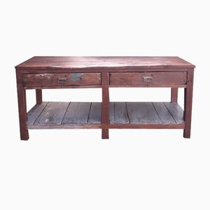 Brown Wood Work Counter
