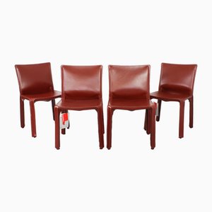 Cab 412 Chairs by Mario Bellini Cassina for Cassina, Set of 4