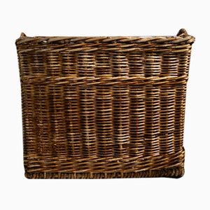 Vintage Wicker Log Basket, 1930s