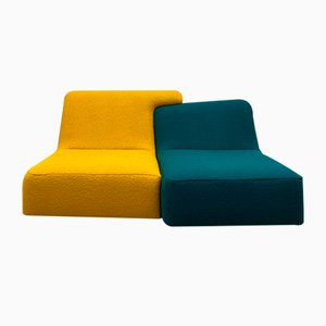 Mid-Century Modern Confluences Zwei-Sitzer Sofas von Philippe Nigro für Line Roset, 2er Set