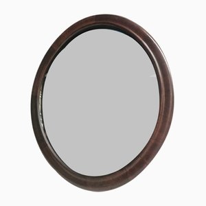Oval Mirror in a Mahogany Frame