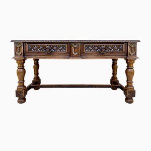 Spanischer Nussholz Schreibtisch, 19. Jh., 1890er