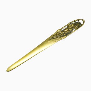 Art Nouveau French Figurative Letters Knife, 1890s