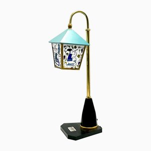 Lantern Table Lamp with Moldavian Dances, 1970s