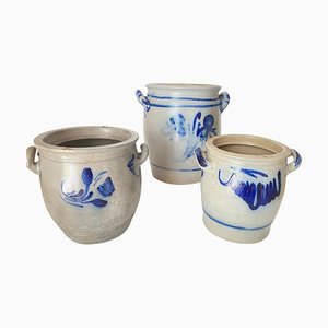 Ceramica Betschdorf vintage in gres, Francia, set di 3