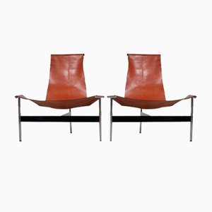 Set of 3LC T-Chairs by Katavolos and Kelley for Laverne International, 1950s