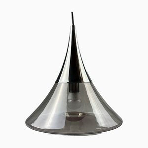 Spage Age Ceiling Lamp in Glass from Limburg Germany, 1970s